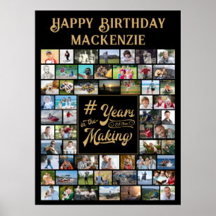 Birthday Years In the Making 59 Photo Collage Poster