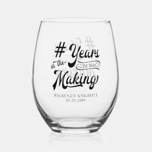 Birthday YEARS IN THE MAKING Personalised Stemless Wine Glass