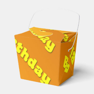 Birthday (yellow) favour box