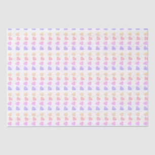 Birthday Yellow, Purple and Pink Hearts Tissue Paper