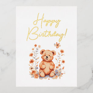 Birthday You Are Loved Beyond Measure Foil Holiday Postcard