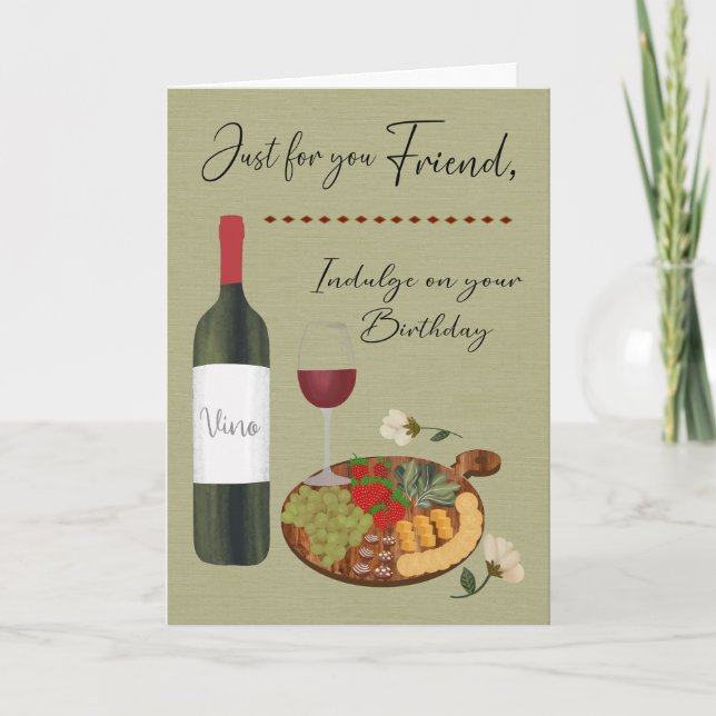 Birthday You’re Like a Fine Wine Card (Front)