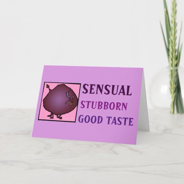 Birthday Zodiac Sign Personality Taurus Card (Front)