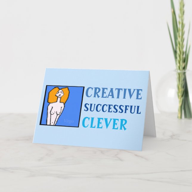 Birthday Zodiac Sign Personality Virgo Card (Front)