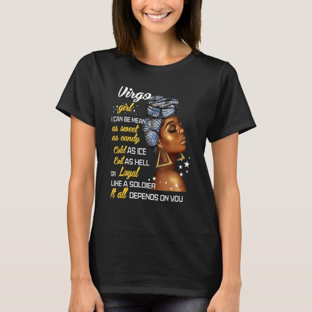 Birthday Zodiac Virgo Girl August Or September Wom T-Shirt (Front)