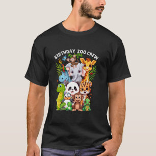 Birthday Zoo Crew Cute Wild Safari Zoo Animals T-Shirt