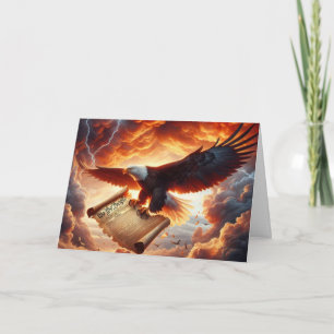 BirthdayBald Eagle Soaring With the Constitution Card