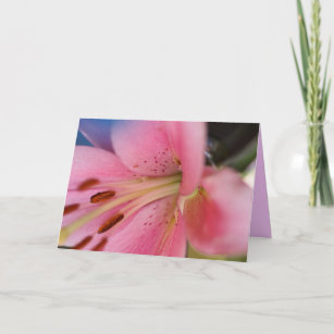 Birthdaycard with Pink Lily Card
