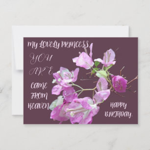 BIRTHDAYDAY FLOWER GIFT FOR DAUGHTER SISTER FRIEND POSTCARD