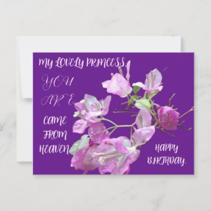 BIRTHDAYDAY FLOWER GIFT FOR DAUGHTER SISTER FRIEND POSTCARD