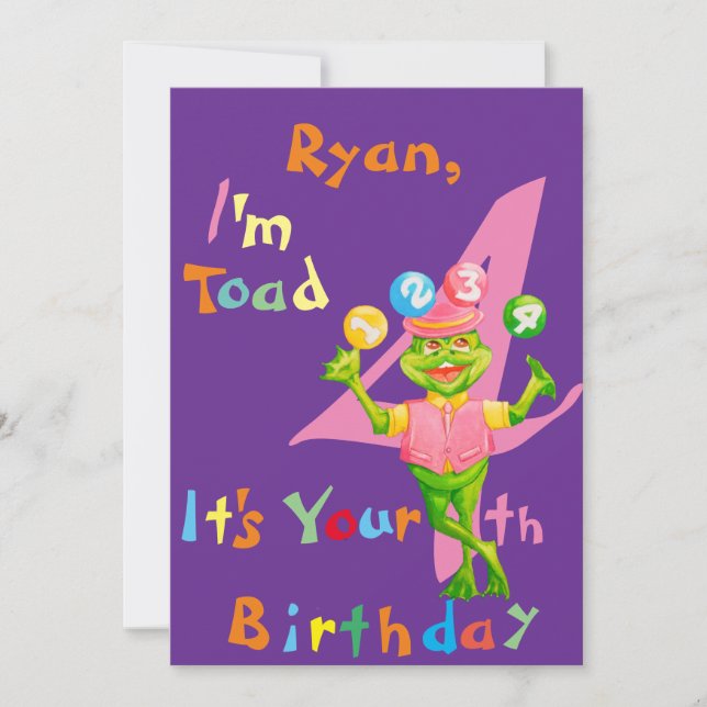 BirthdayPersonalizedGreetingcardfora four yearold. Thank You Card (Front)
