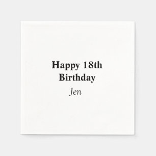 birthdays add your name text image editable invita napkin