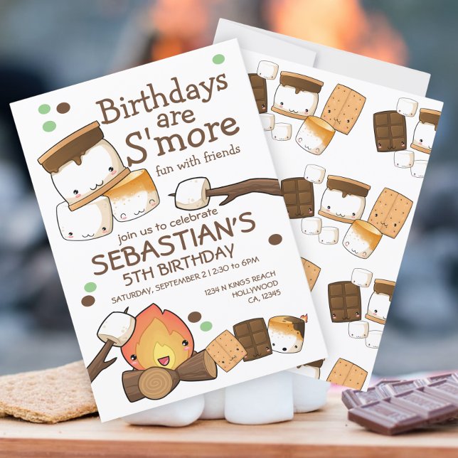 Birthdays are more fun with friends marshmallow invitation (Creator Uploaded)