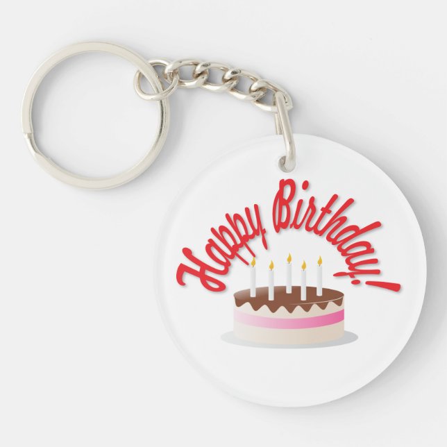 Birthday's cake key ring (Front)