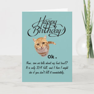 Birthdays From a Cat's Perspective (Birthday Card) Card