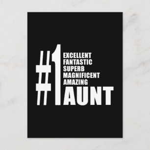 Birthdays Parties Christmas : Number One Aunt Holiday Postcard
