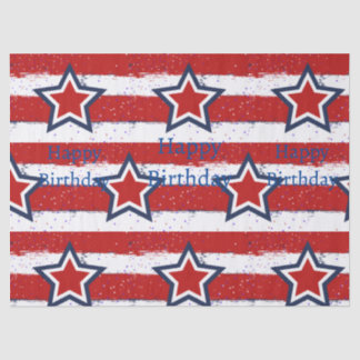 Birthdays with Uncle Sam Tissue Paper