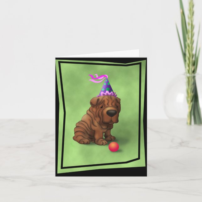 BirthdaySharpeiA Card (Front)