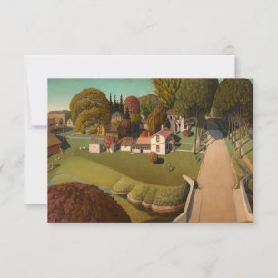 Birthplace Of Herbert Hoover by Grant Wood Thank You Card