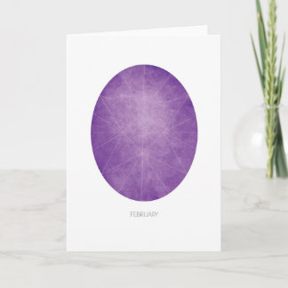 Birthstone greeting card - Amethyst - March