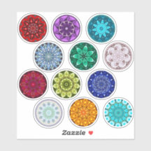 Birthstone Mandala Sticker Pack