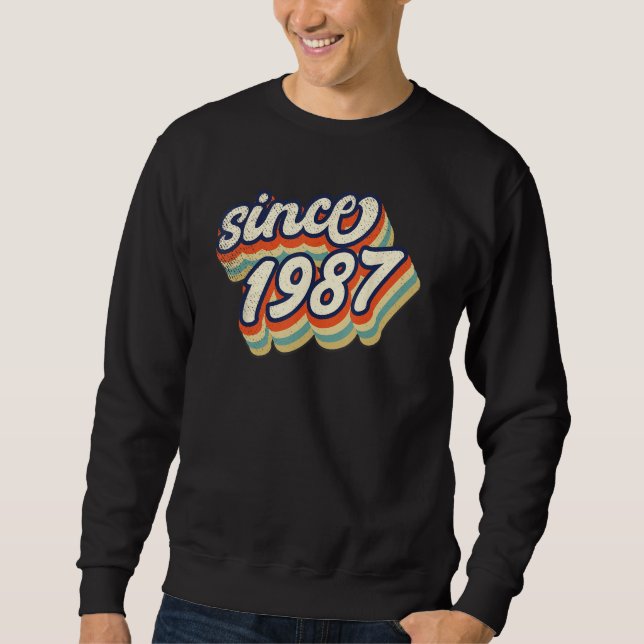Birthyear 1987 retro and vintage designed sweatshirt (Front)