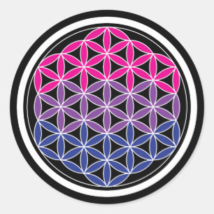 biSacred geometry Classic Round Sticker
