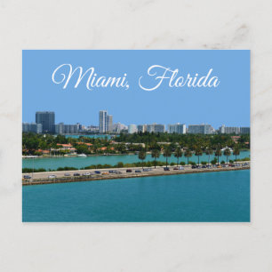 Biscayne Bay Miami Beach Florida Travel Postcard