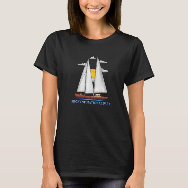 Biscayne National Park Coastal Nautical Sailing De T-Shirt (Front)
