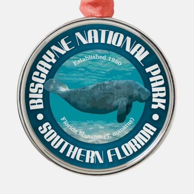 Biscayne National Park Metal Tree Decoration (Front)