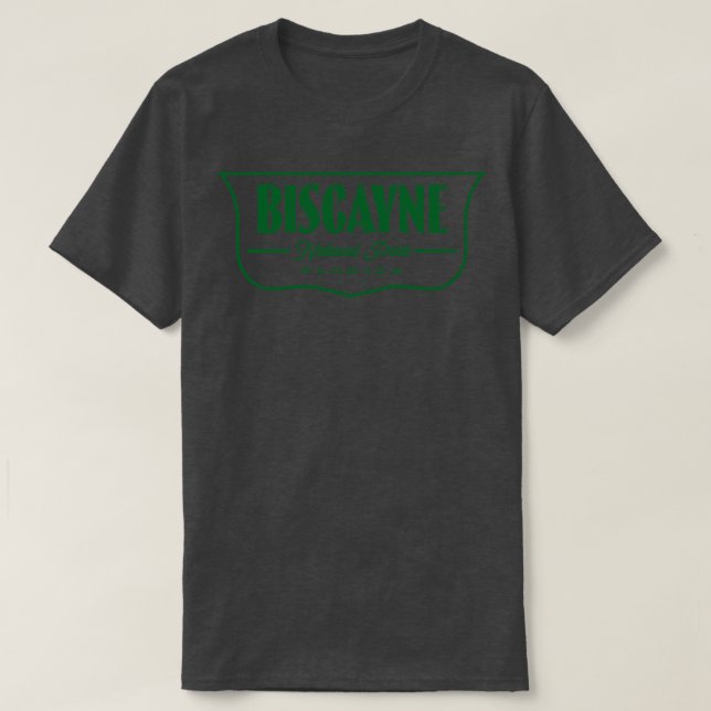 Biscayne National Park Shield Green T-Shirt (Design Front)
