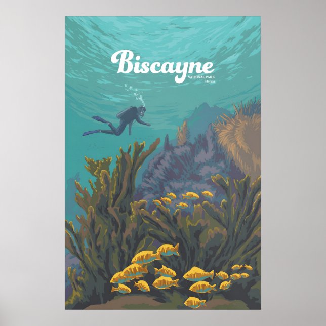 Biscayne National Park Travel Poster (Front)