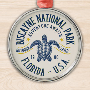 Biscayne Nature Reserve Florida Metal Ornament