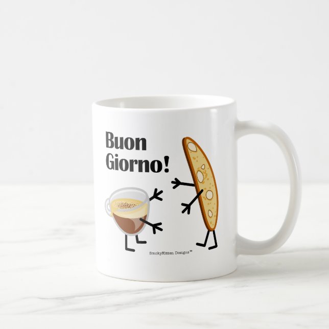 Biscotti & Coffee - Buon Giorno! Coffee Mug (Right)