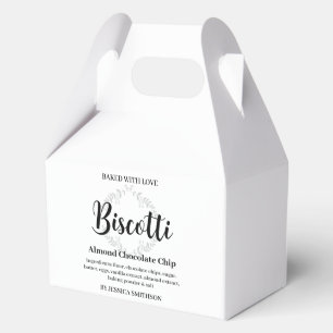 Biscotti Personalised Homemade label CK007wnbis Favour Box
