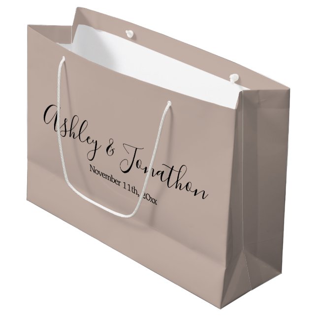 Biscotti Personalised Wedding Large Gift Bag (Front Angled)