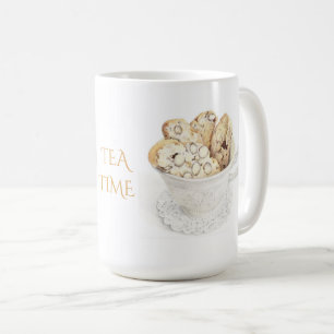 BISCOTTI "TEA TIME" White Tall Mug