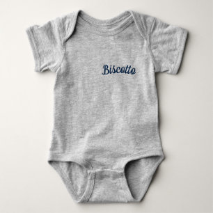 Biscotto / Little Biscuit Baby Bodysuit Gray