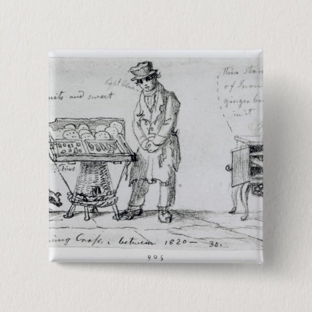 Biscuit and Gingerbread stalls at Charing 15 Cm Square Badge (Front)