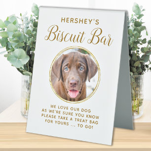 Biscuit Bar Pet Photo Gold Dog Wedding Favour