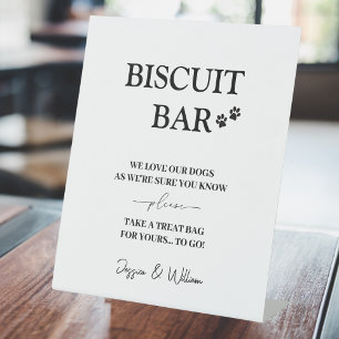 Biscuit Bar Sign Dog Treat Wedding Favours Sign