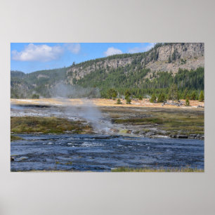 Biscuit Basin Runoff, Yellowstone National Park Poster