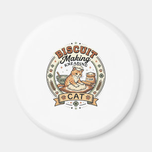Biscuit Making Kneading Cat Biscuit Making Kneadin Magnet