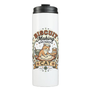 Biscuit Making Kneading Cat Biscuit Making Kneadin Thermal Tumbler