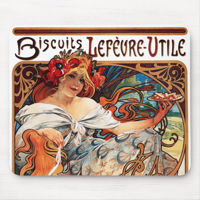 Biscuit, Mucha Mouse Pad (Front)