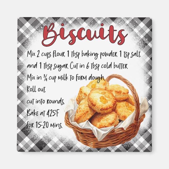 Biscuit recipe magnet (Front)