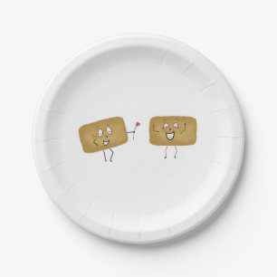 Biscuit themed, cute cookies paper plate