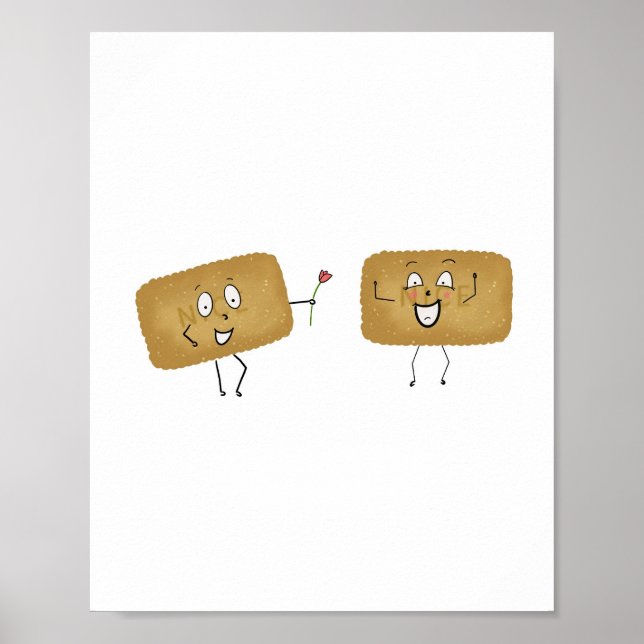 Biscuit themed, cute cookies poster (Front)