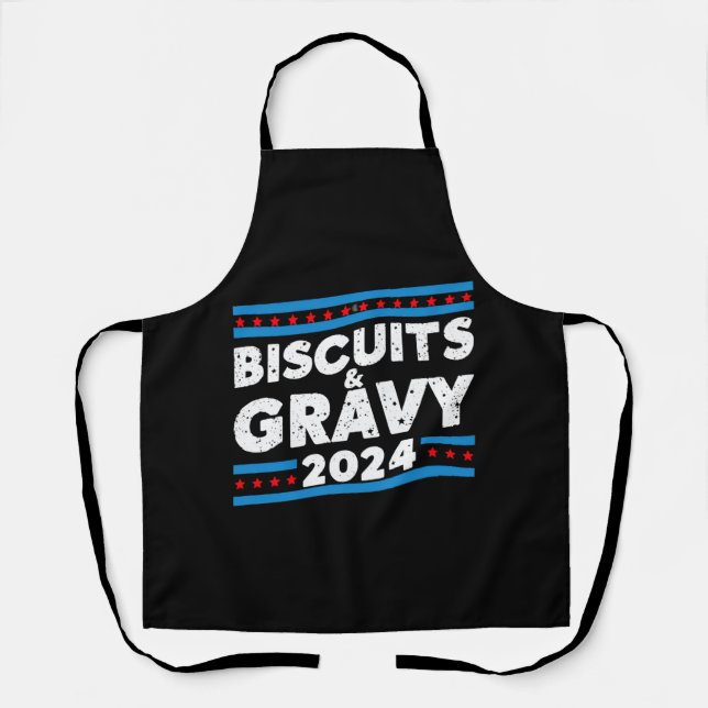 Biscuits and Gravy 2024 Presidential Election Apron (Front)