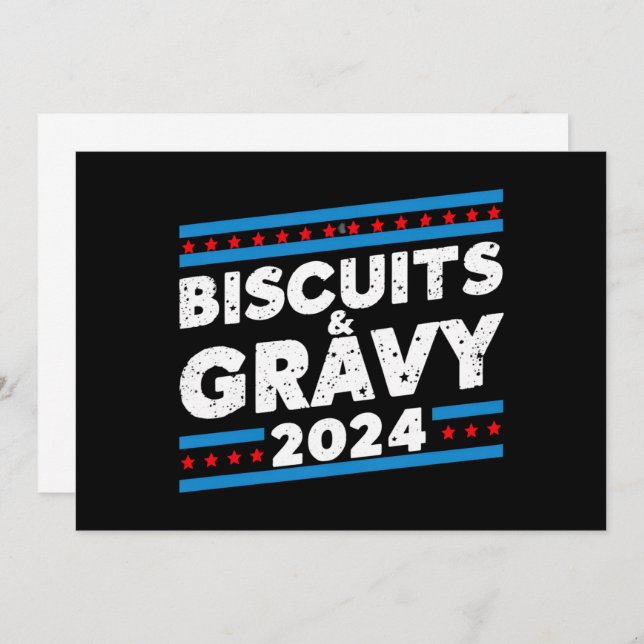 Biscuits and Gravy 2024 Presidential Election Invitation (Front/Back)